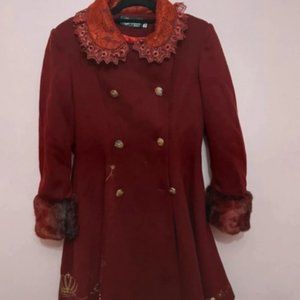 Classic winter lolita coat + removable ribbon